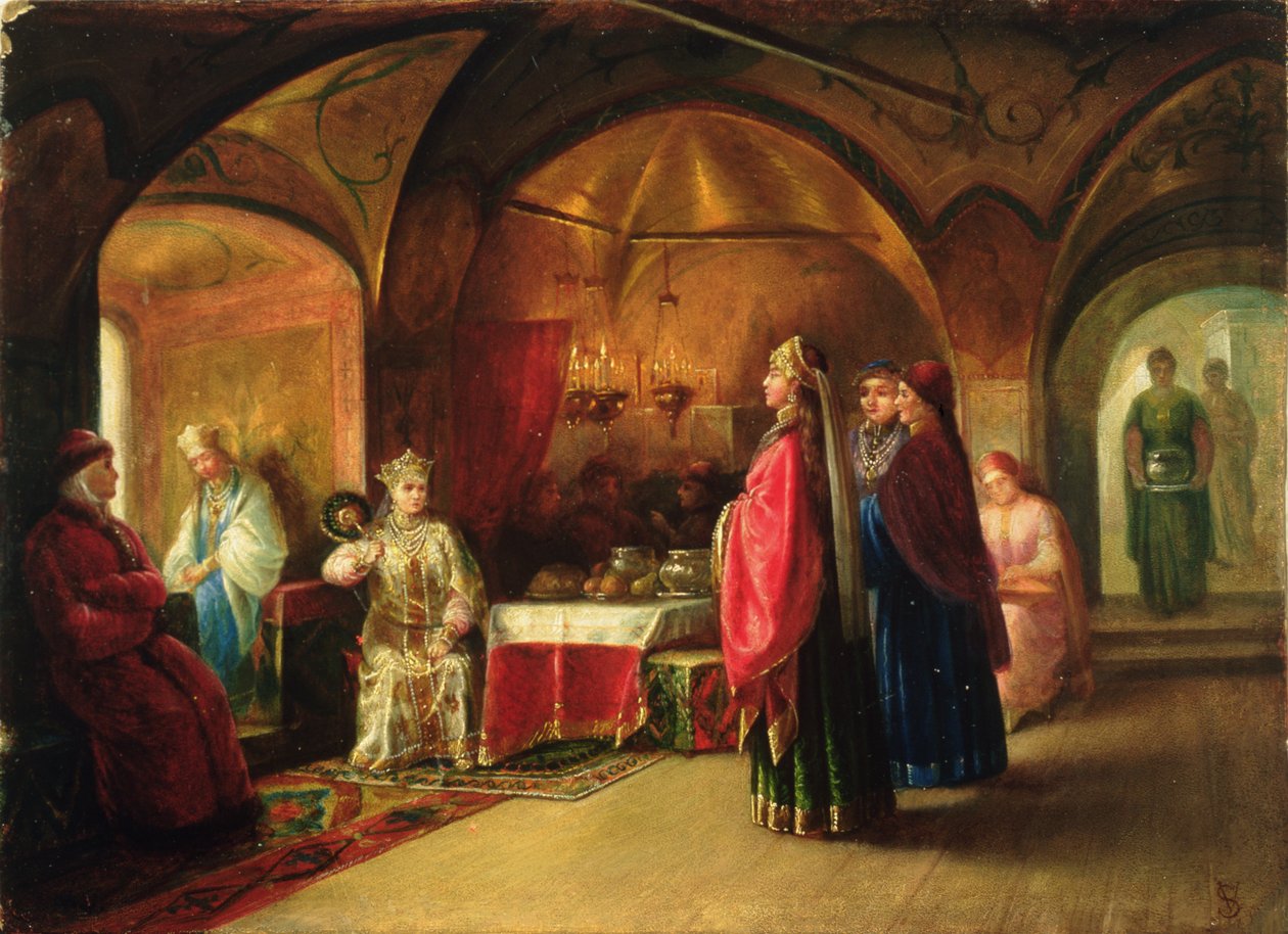 Tsarevna háza (olaj, karton) alkotó: Mikhail Petrovich Klodt