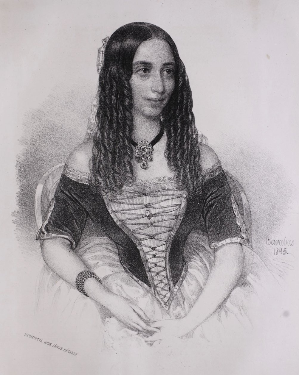 Lemouton Emília portréja (Barabás Miklós, 1845) alkotó: Miklós Barabás