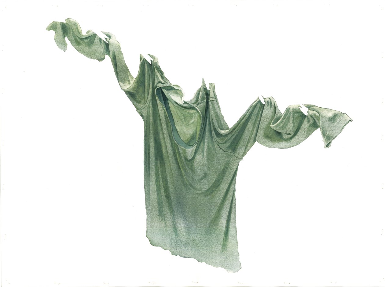 Pippas halványzöld póló, 2003 (wc papíron) alkotó: Miles Contemporary Artist Thistlethwaite