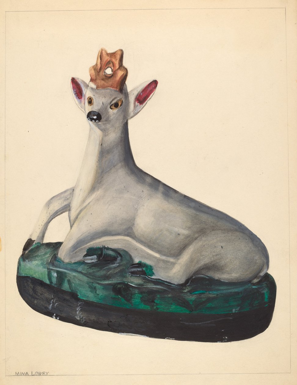 Szarvas figura, c. 1936. alkotó: Mina Lowry