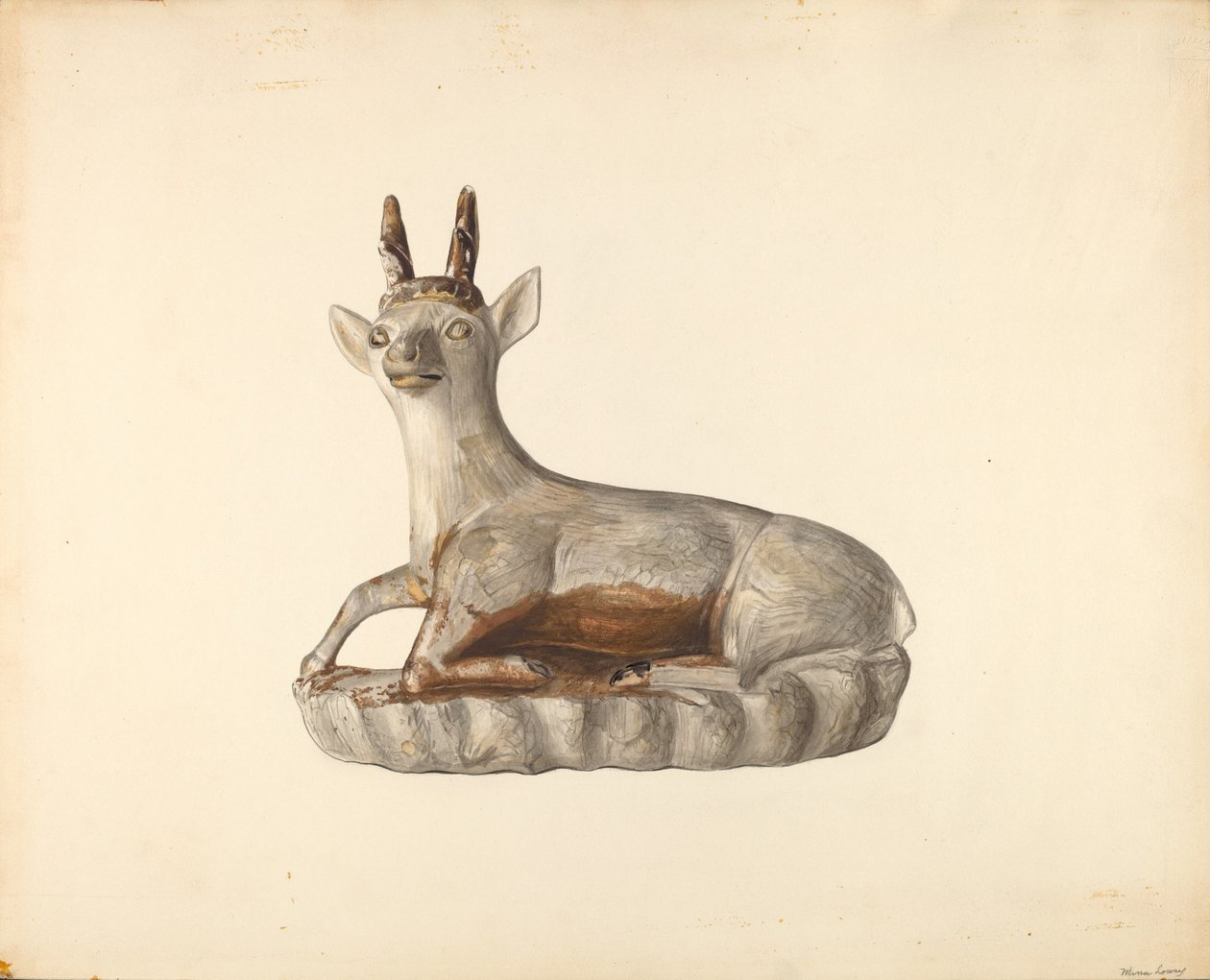 Szarvas figura, c. 1938. alkotó: Mina Lowry