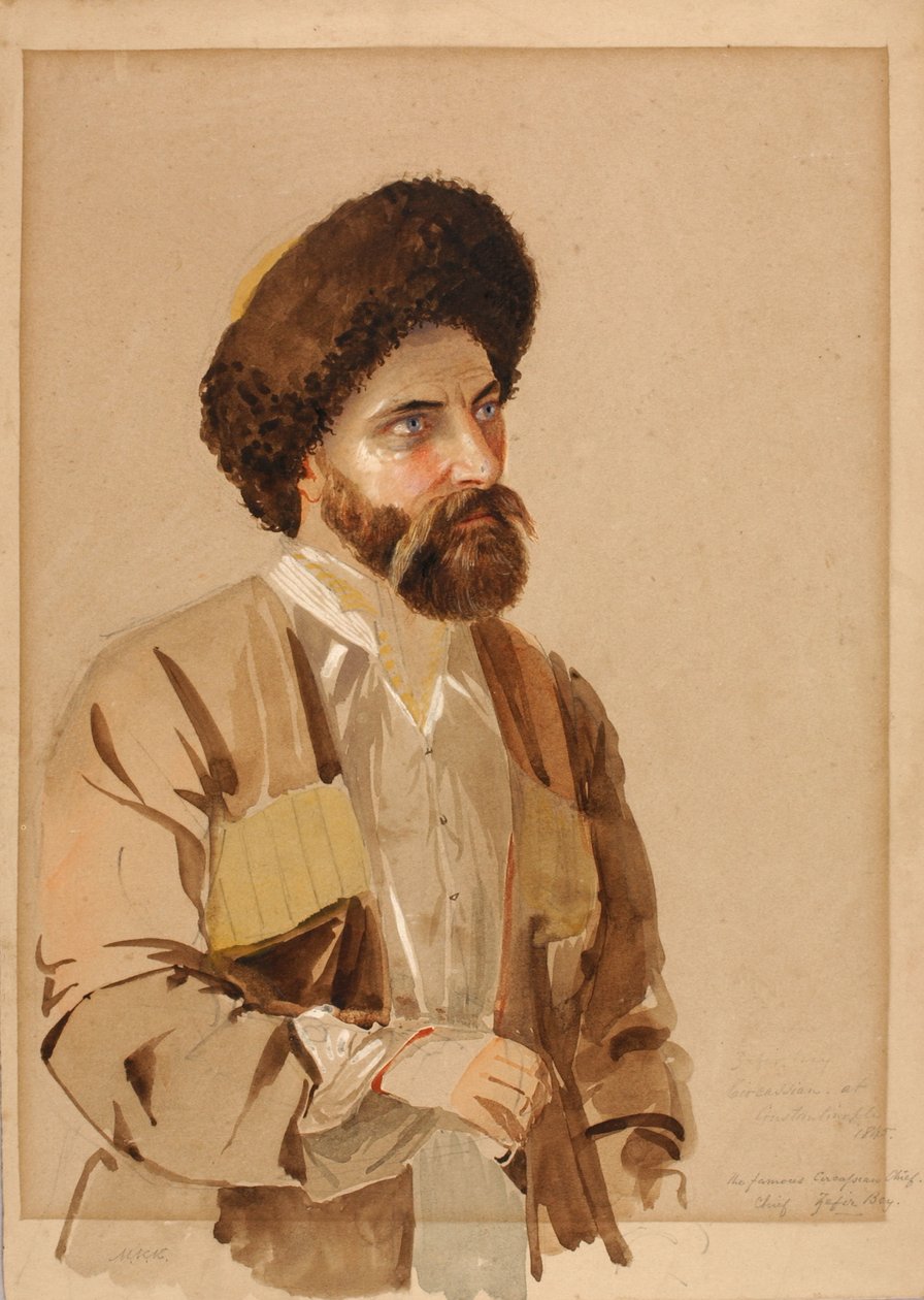 cserkesz Konstantinápolyban, 1845. alkotó: Miner Kilbourne Kellogg