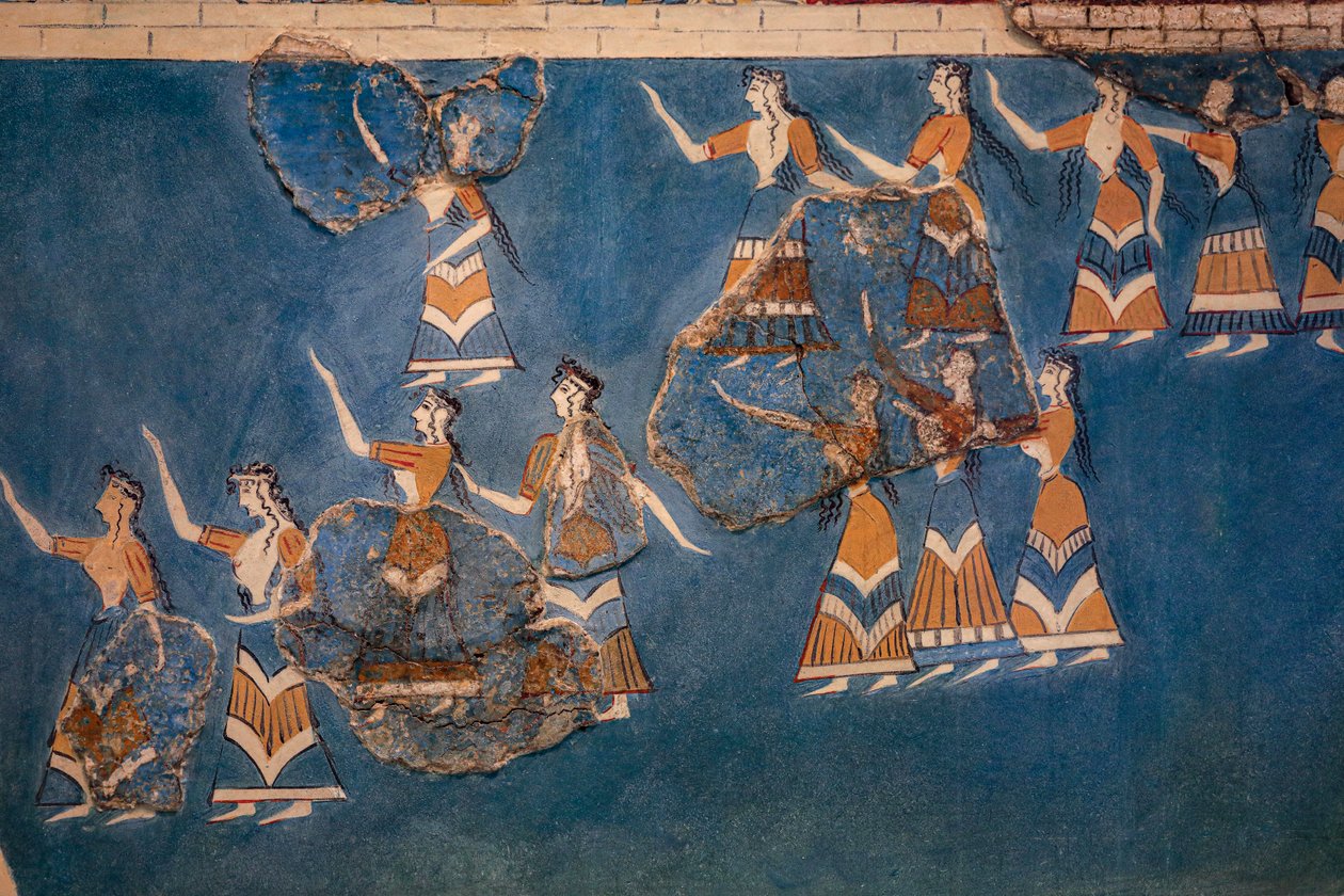 Szent liget és táncfreskó alkotó: Minoan