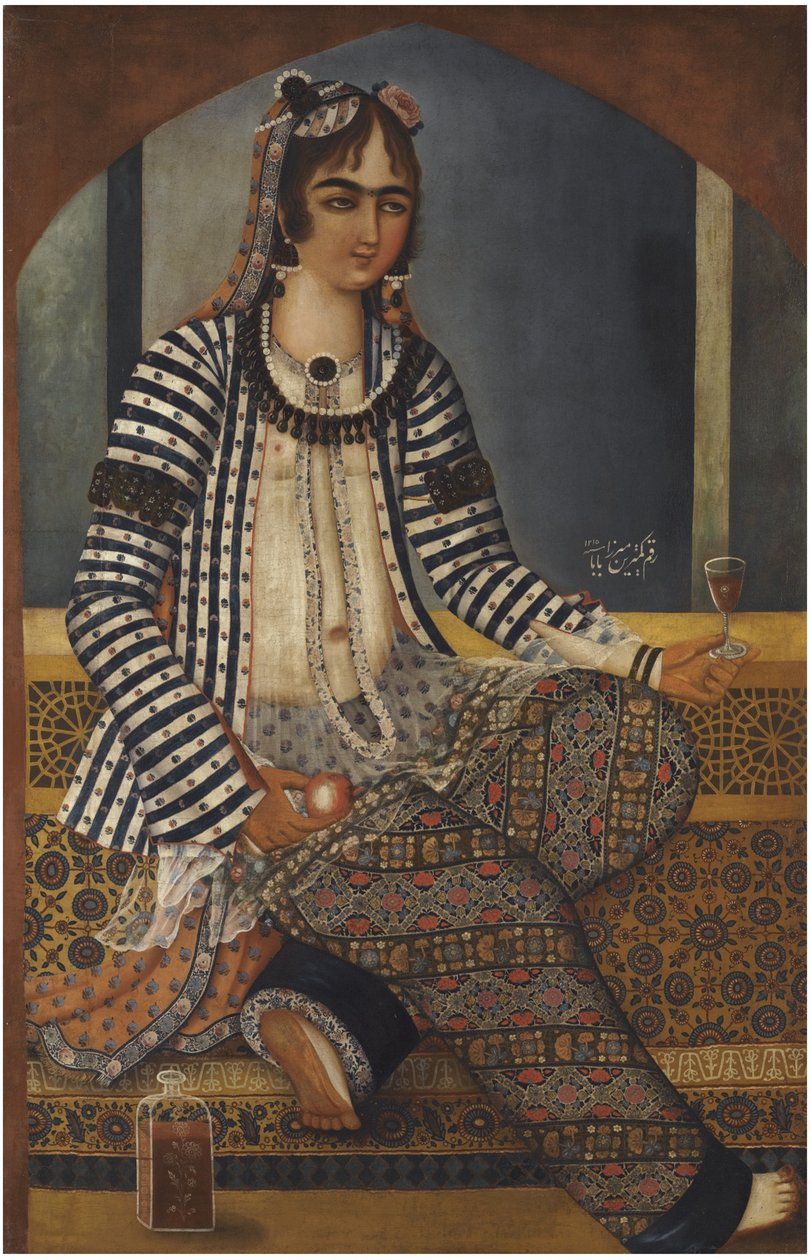 Egy hölgy portréja alkotó: Mirza Baba