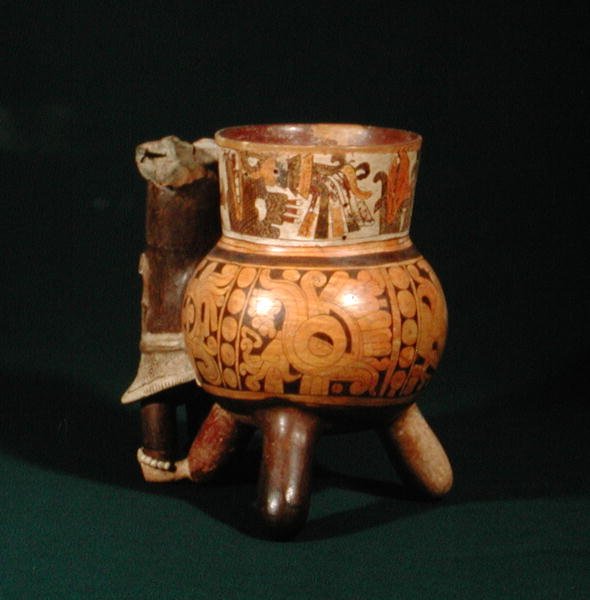 Tripod Pot (kerámia) alkotó: Mixtec Puebla Mixtec Puebla