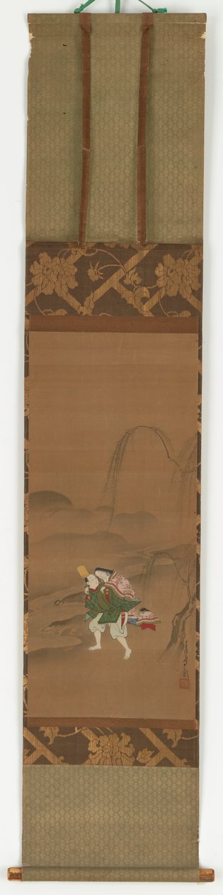 Ariwara Narihira szeretőjét cipelve, 1683-1752. alkotó: Miyagawa Chōshun