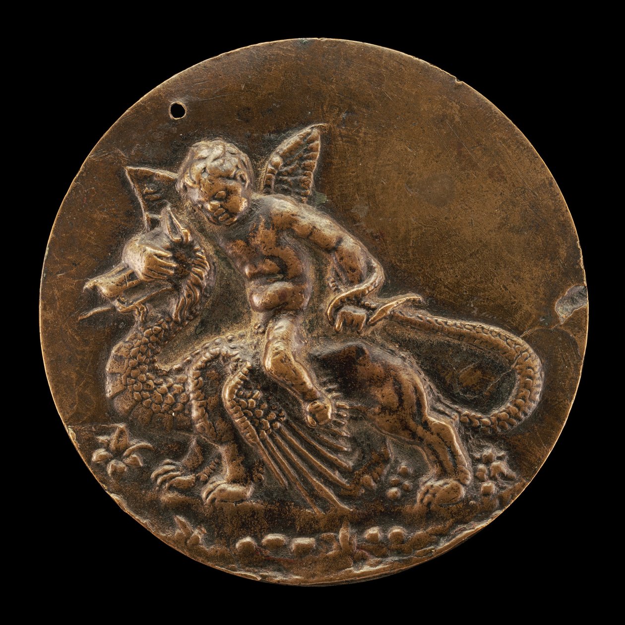 Ámor lovaglás a sárkányon c. 1500. alkotó: Moderno