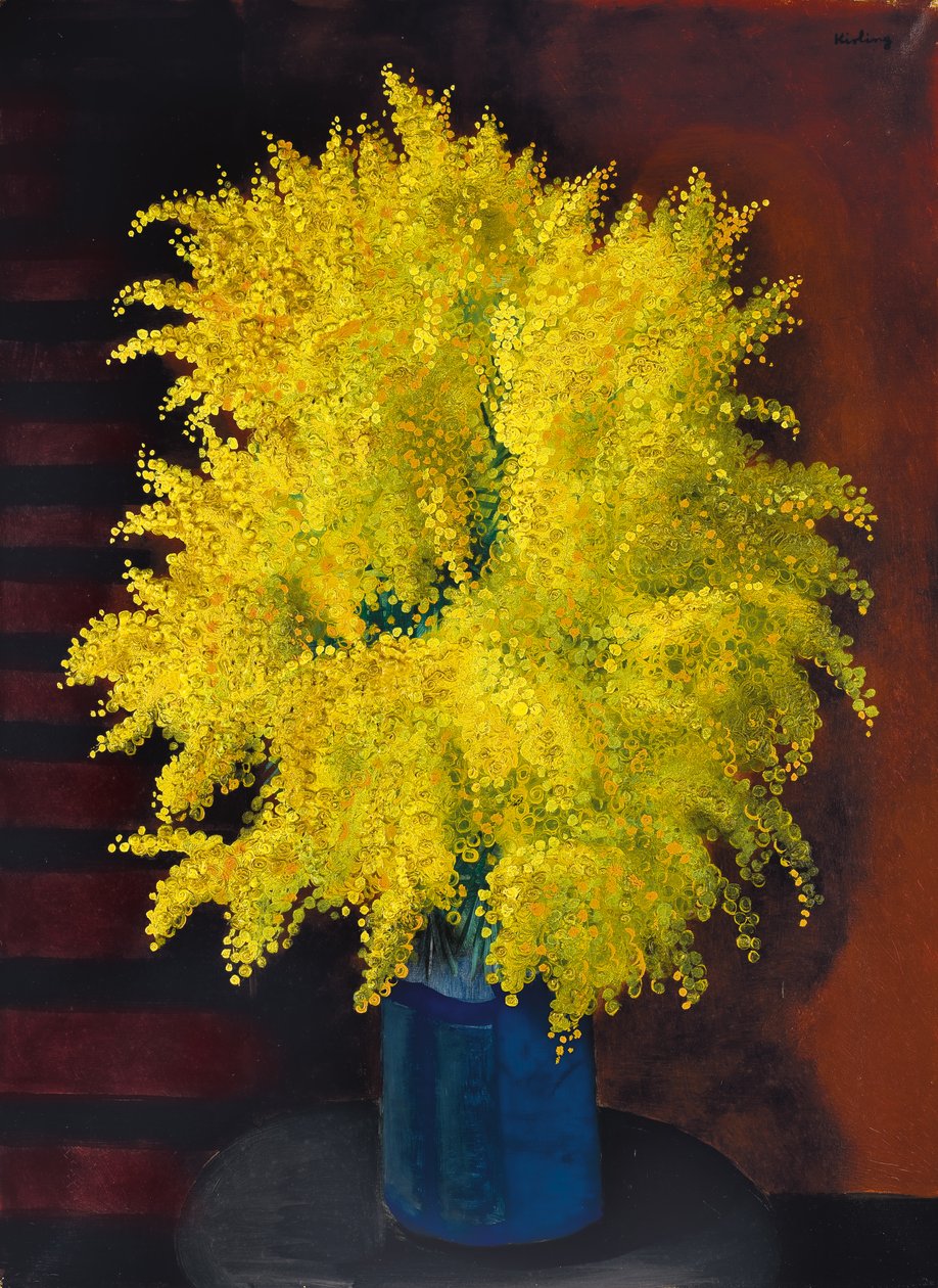Mimózák csokra, 1930 körüli (olaj, vászon) alkotó: Moise Kisling