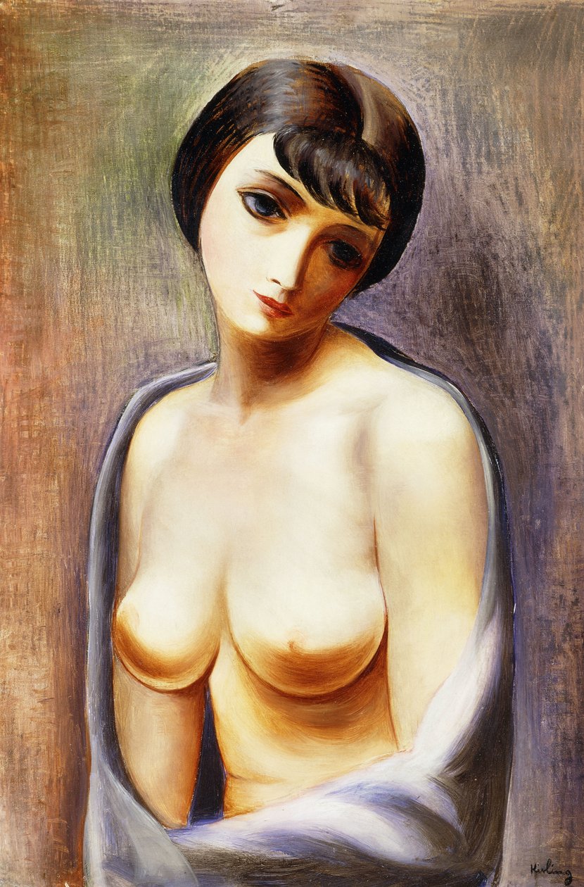 Lány mellszobra; Buste de Jeune Fille alkotó: Moise Kisling