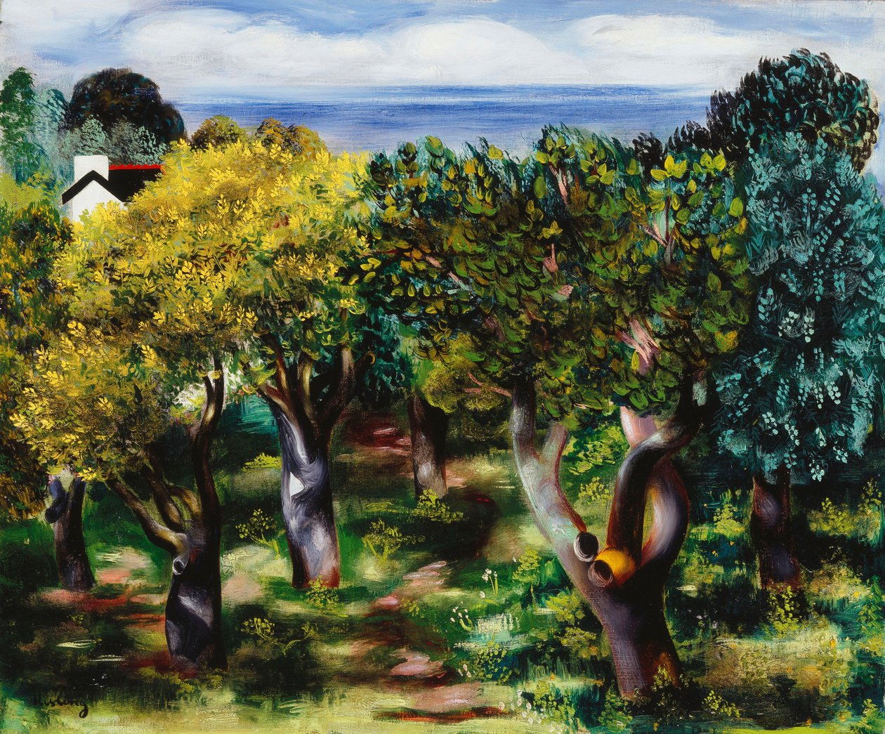 Sanaryi táj; Paysage de Sanary alkotó: Moise Kisling