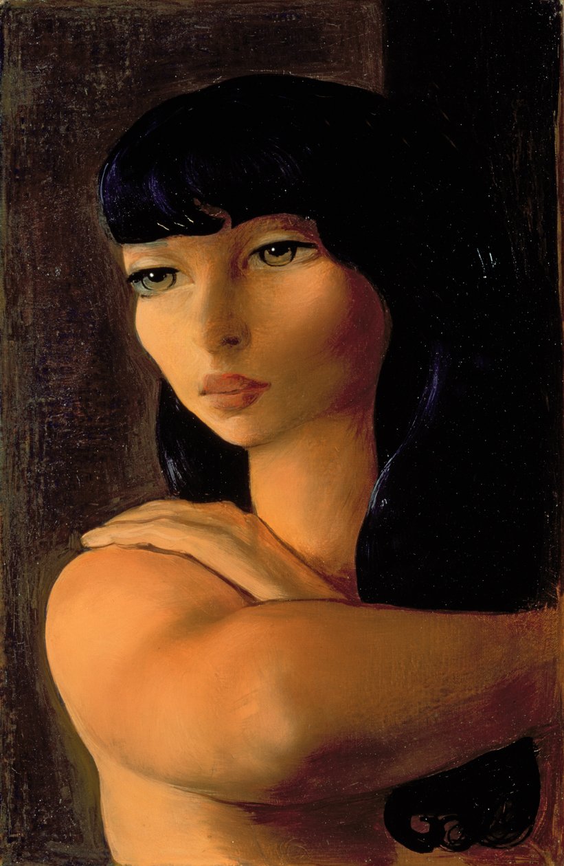 Little Brunette, 1930 körül (olaj, vászon) alkotó: Moise Kisling