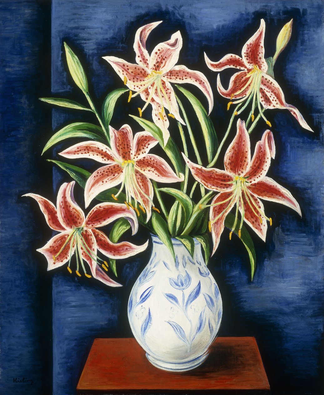 Liliom váza; Vase de lis alkotó: Moise Kisling