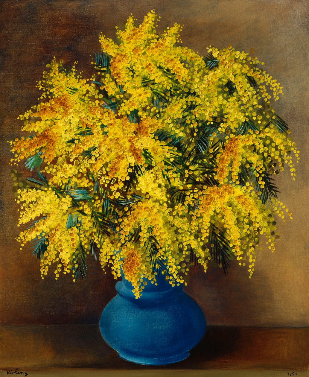 Mimózák vázája; Vase de Mimosas alkotó: Moise Kisling