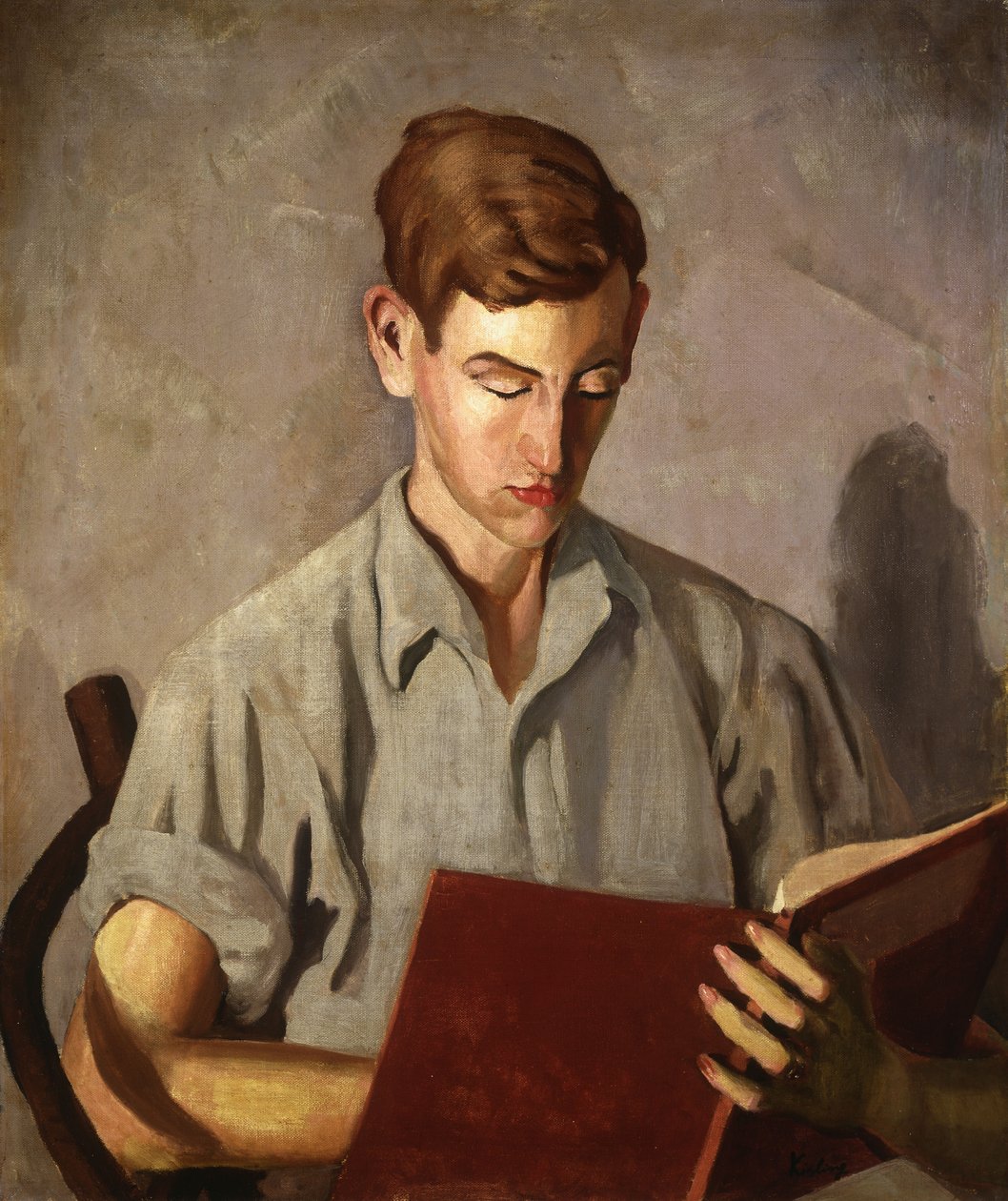 Fiatal fiú olvasás alkotó: Moise Kisling