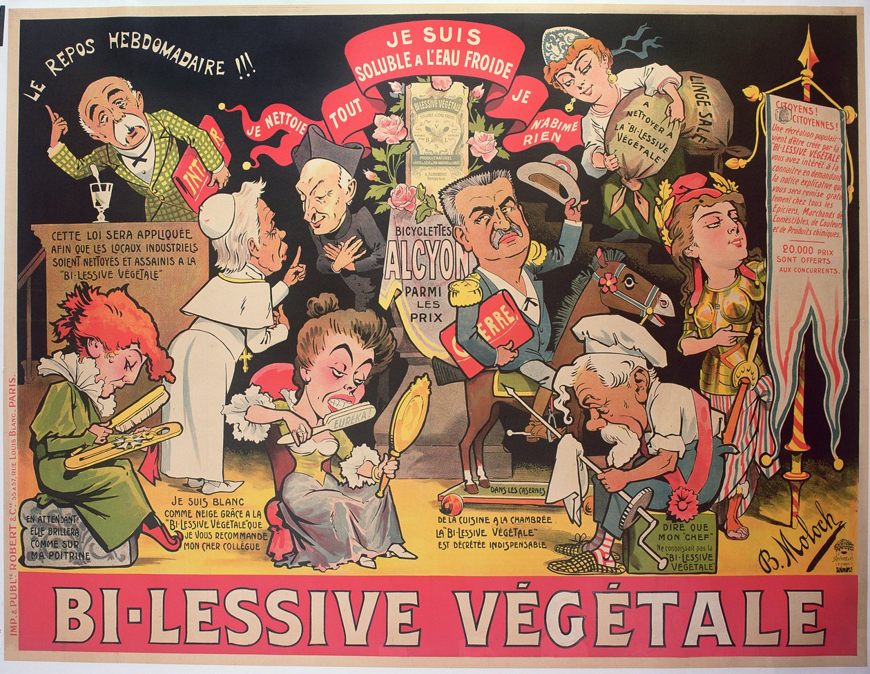„Bi-Lessive vegetale” reklámplakát alkotó: Moloch