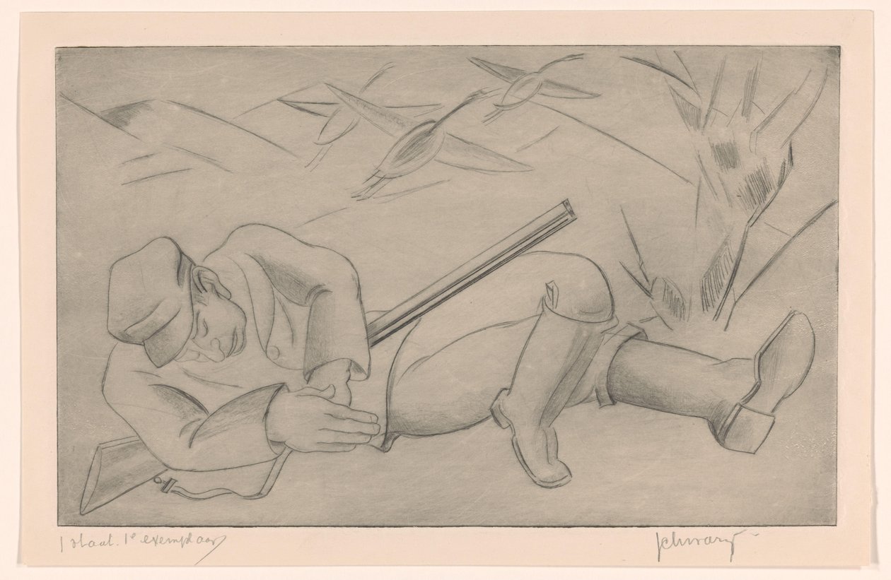 alvó vadász alkotó: Mommie Schwarz (signed by artist)