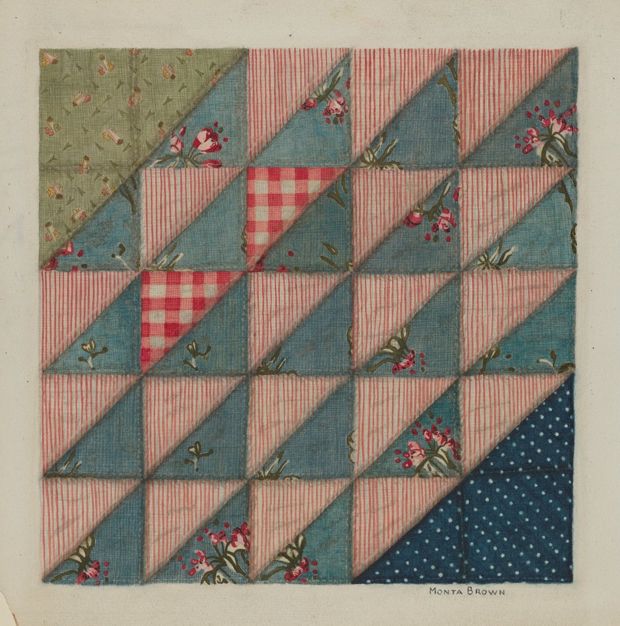 Patchwork paplan alkotó: Mona Brown