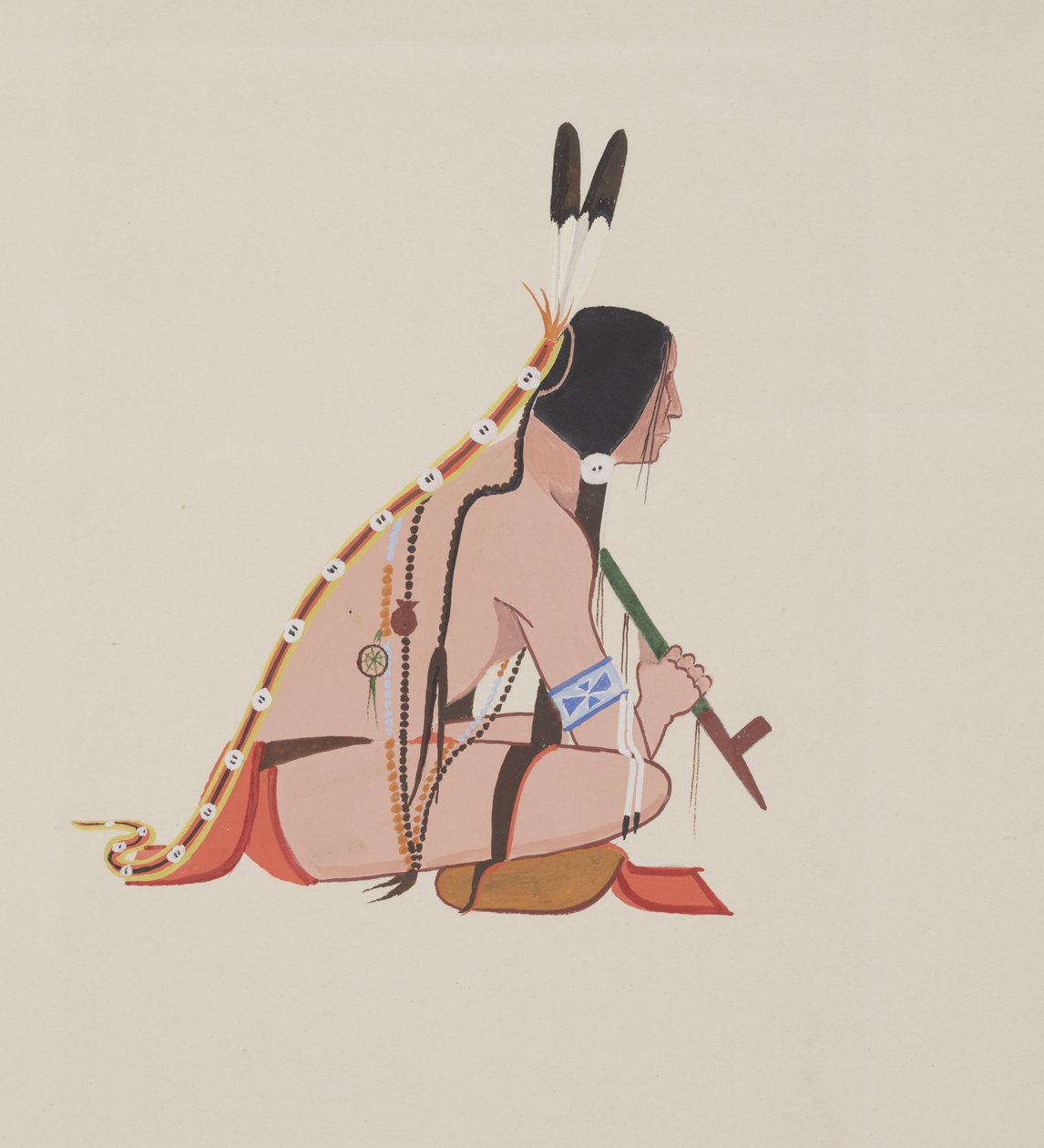 Cheyenne, 1934 körül (akvarell) alkotó: Monroe Tsatoke