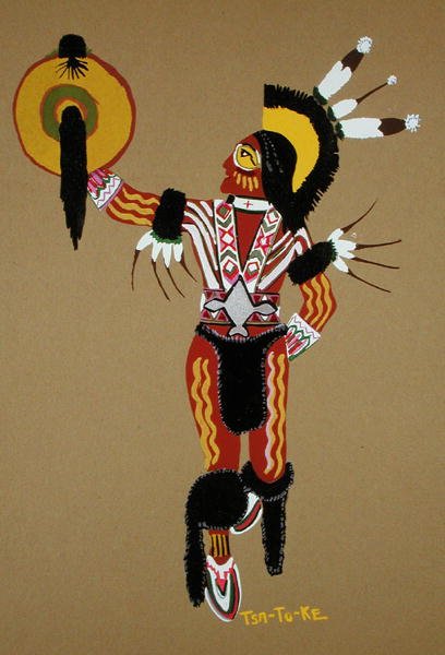 Kiowa Warrior (stencilnyomat) alkotó: Monroe Tsatoke