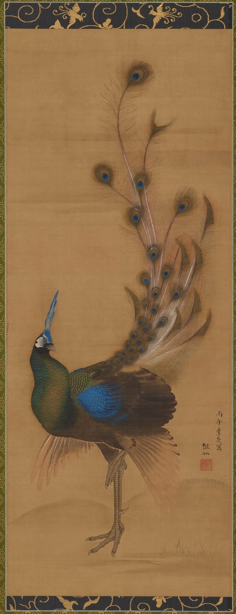 Páva, 1786. alkotó: Mori Sosen