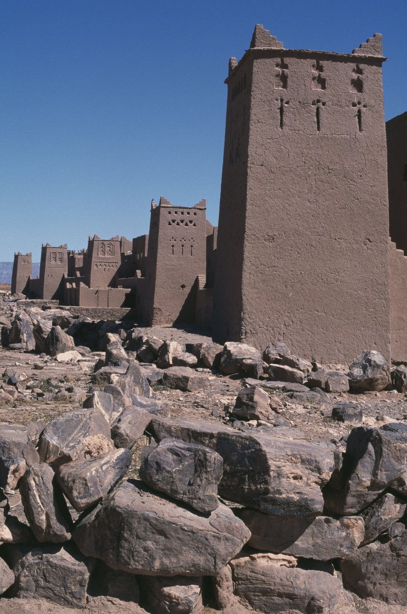 Kilátás a Ksarra, Draa völgyére alkotó: Moroccan School