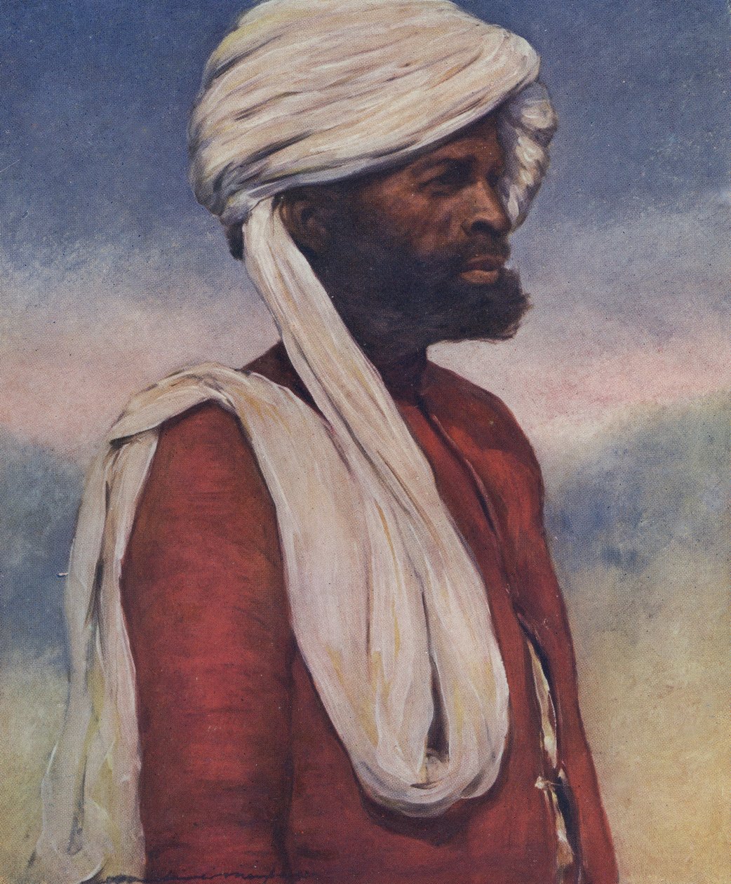 Indiai katona - 20. század eleje alkotó: Mortimer Ludington Menpes