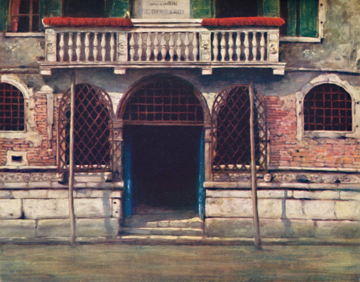 "A Doorway, Velence", 1903 alkotó: Mortimer L Menpes