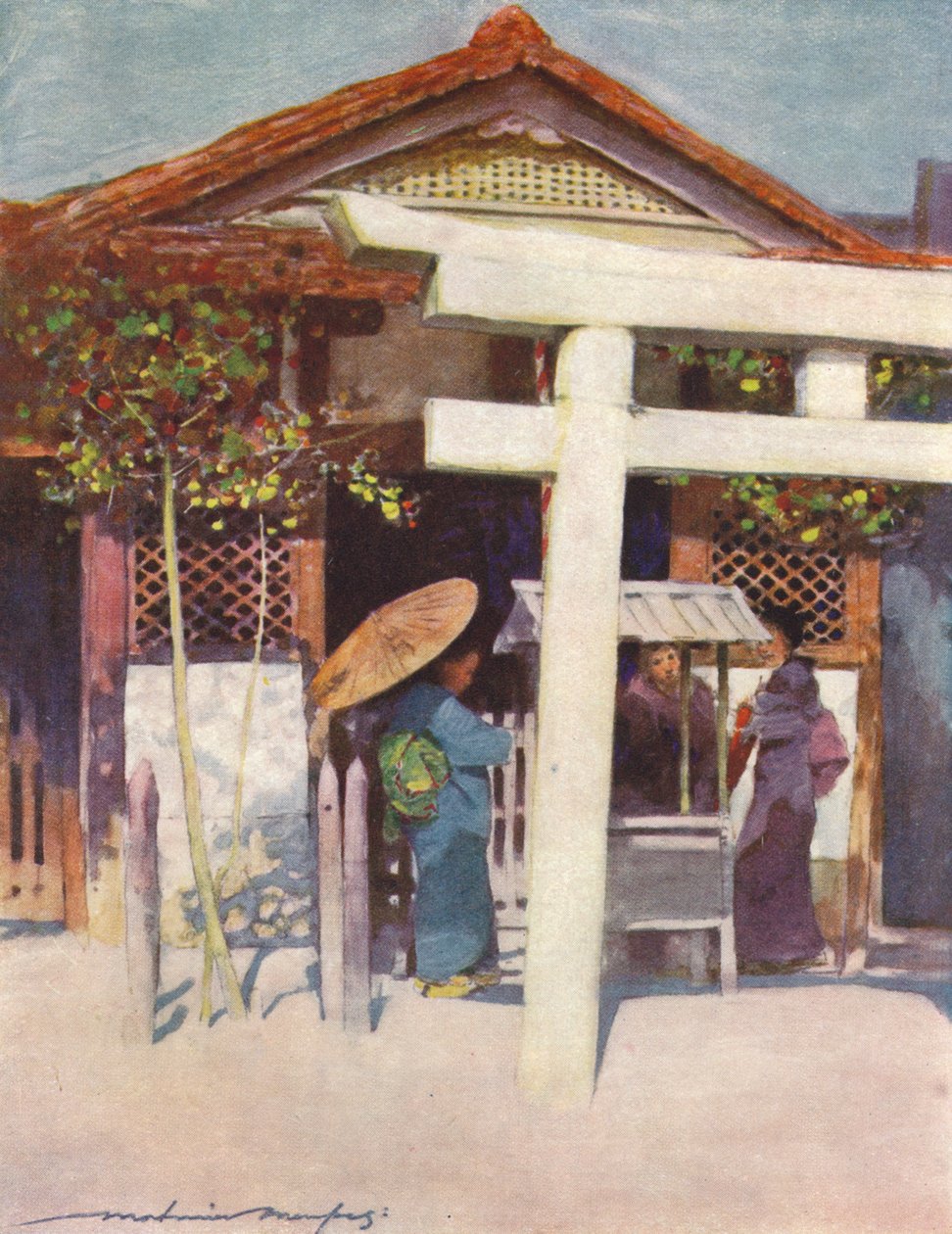 „A Sunny Temple”, 1887, 1901 alkotó: Mortimer L Menpes