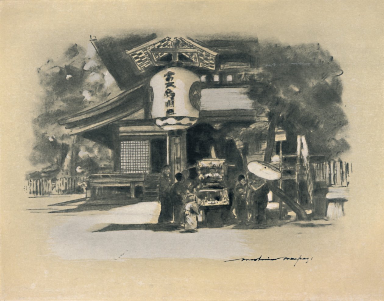 Kiotóban, 1903 alkotó: Mortimer L Menpes