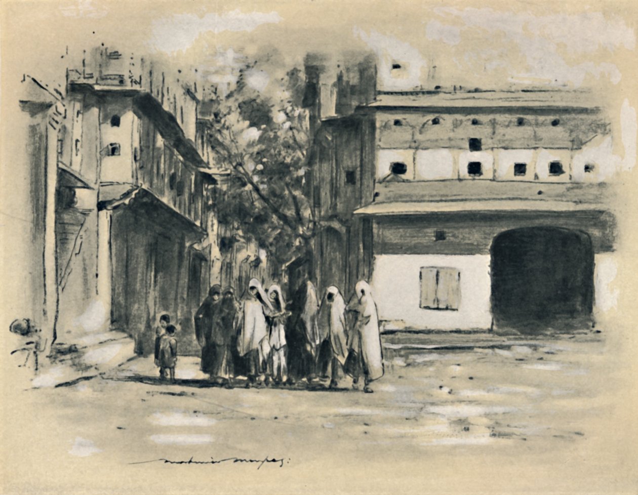 „Muszlim nő”, 1903 alkotó: Mortimer L Menpes