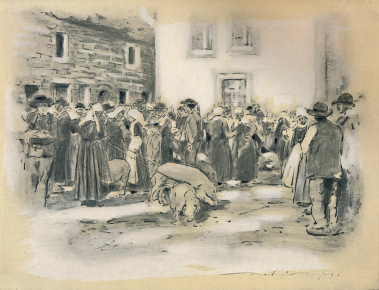 Sertéspiac, 1903 alkotó: Mortimer L Menpes