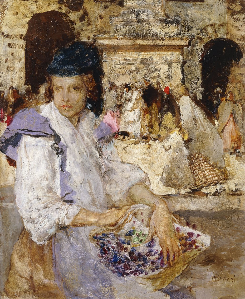 A virágárus, alkotó: Mose Bianchi