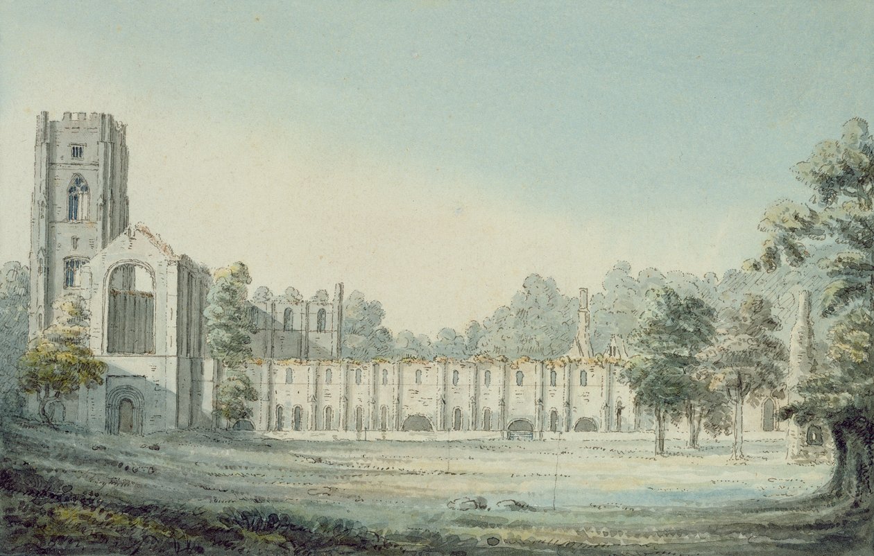 Fountains Abbey (wc és tinta papíron) (a párért lásd: 264334) alkotó: Moses Griffith