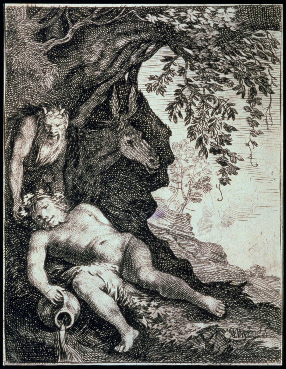 „A részeg Silenus”, 17. század alkotó: Moses van Uyttenbroeck
