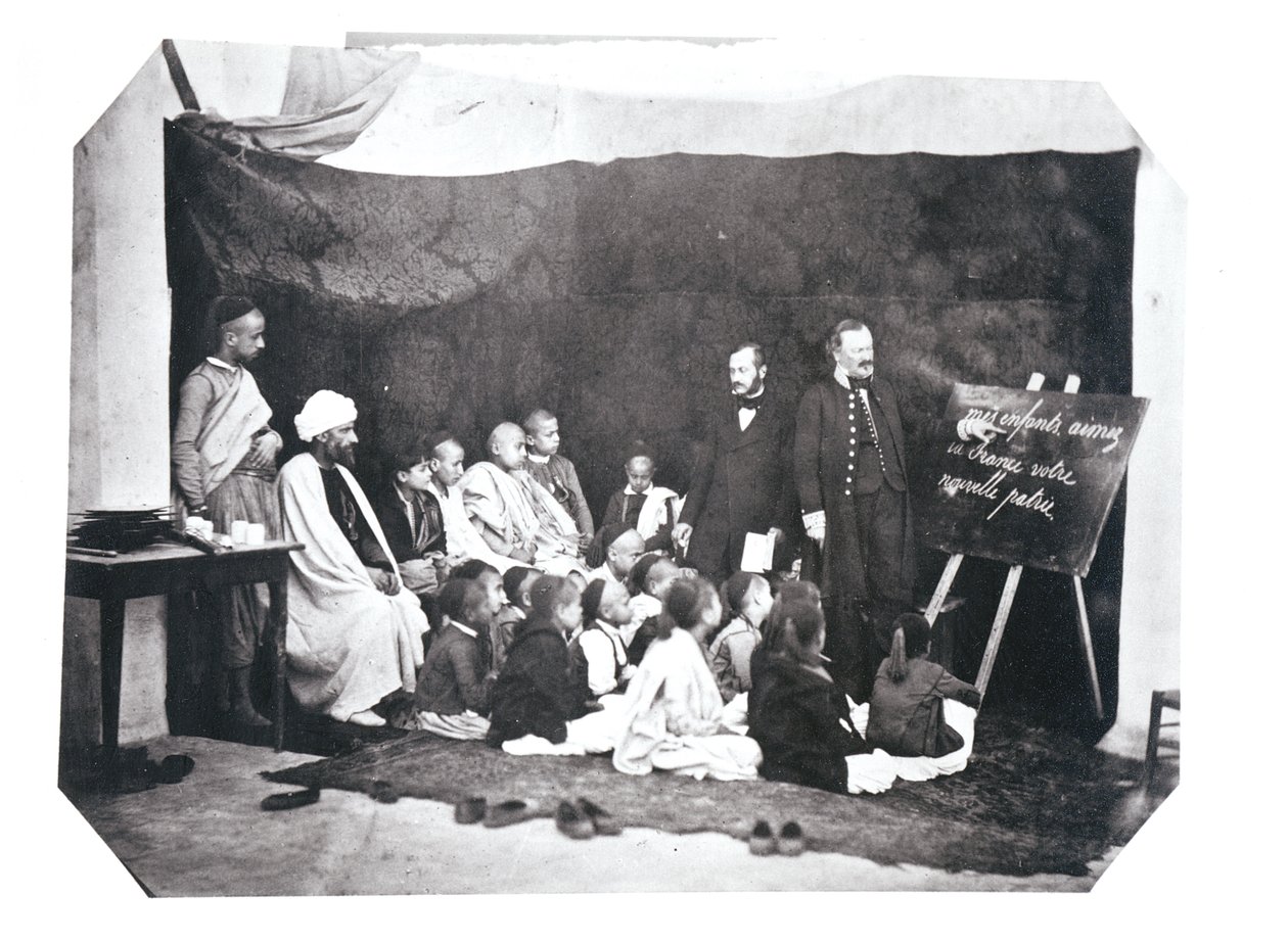 Francia iskola Algériában, 1860 körül bw fotó lásd még: 438857 alkotó: Moulins