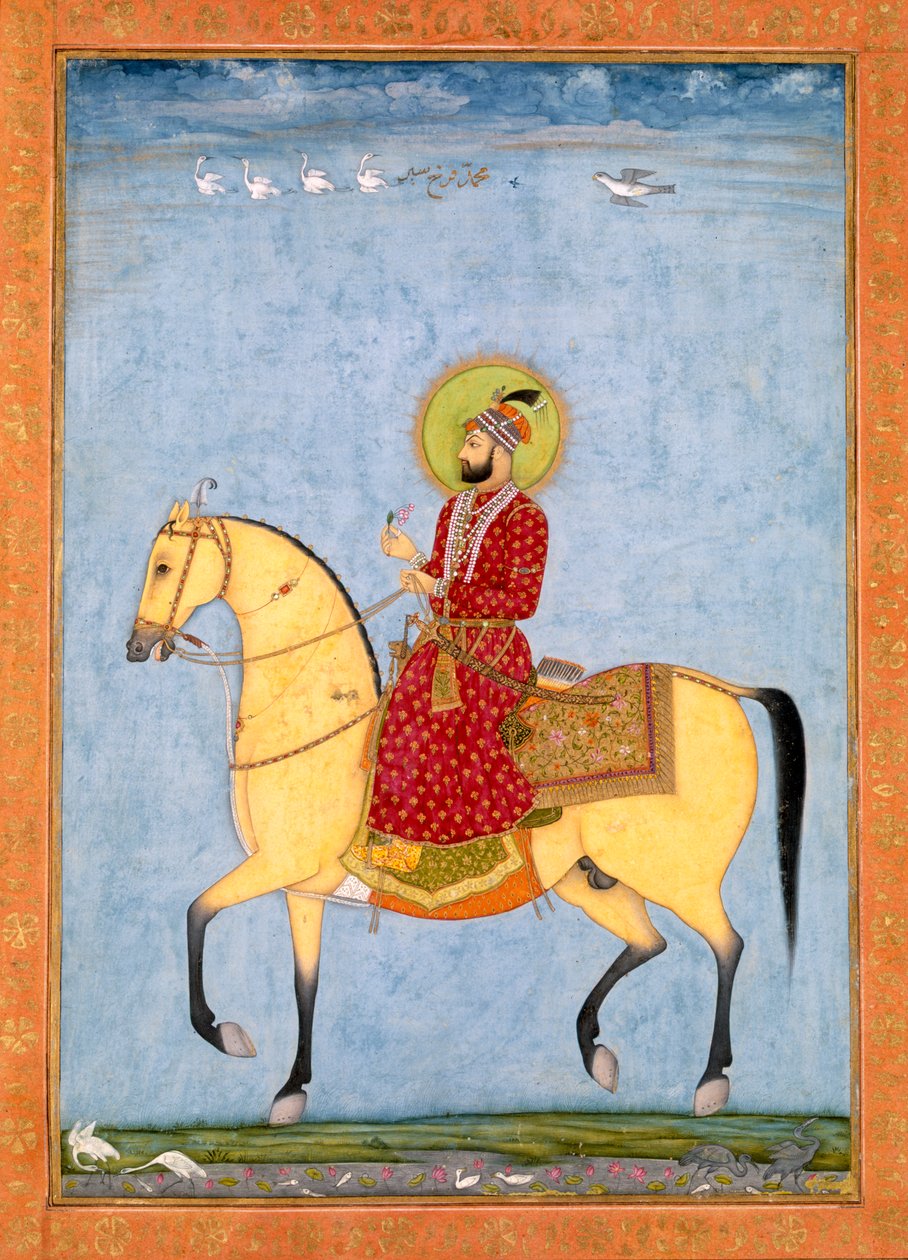 Farrukhsiyar mogul császár (1683-1719) (ur. 1713-19), a Large Clive albumból alkotó: Mughal School