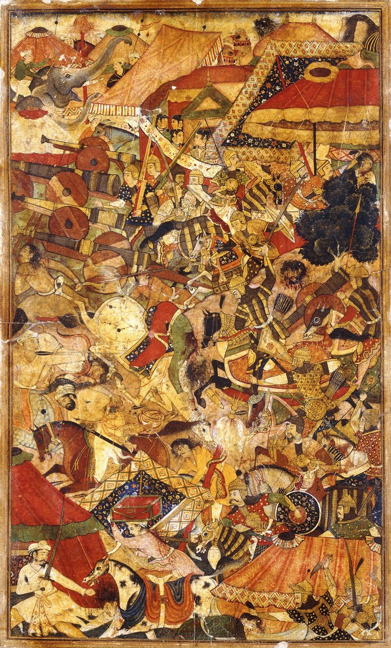 Csatajelenet, c. 1590 alkotó: Mughal School