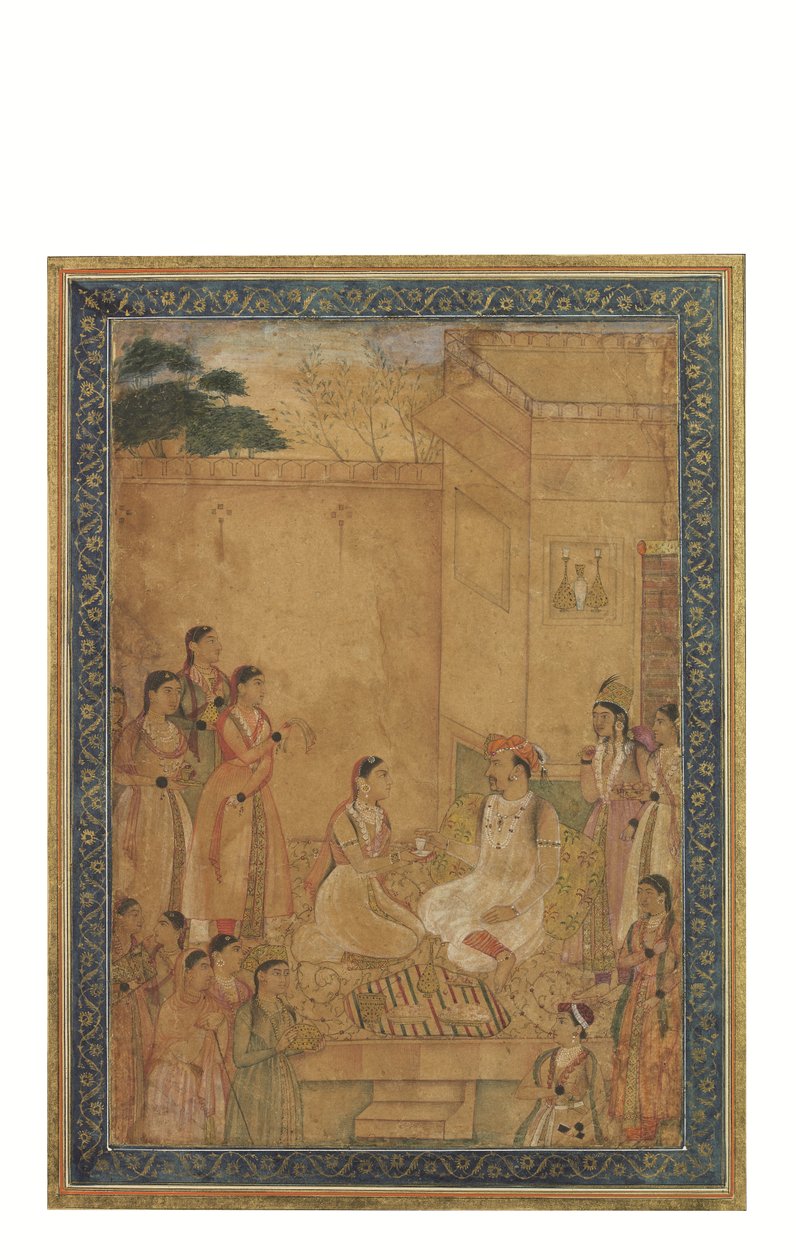 Jahangir császár a Zenanában alkotó: Mughal School