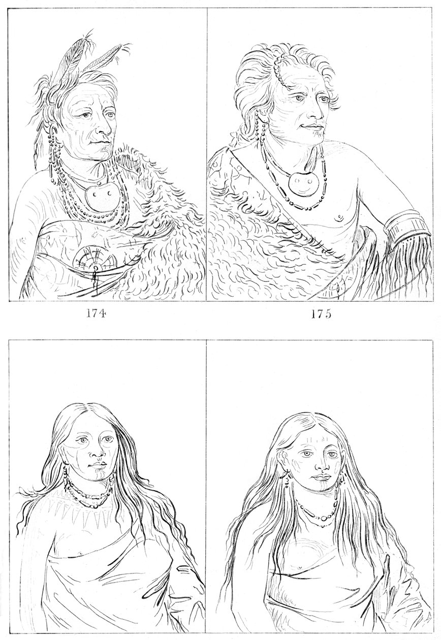 Pawnees, 1841. alkotó: Myers and Co
