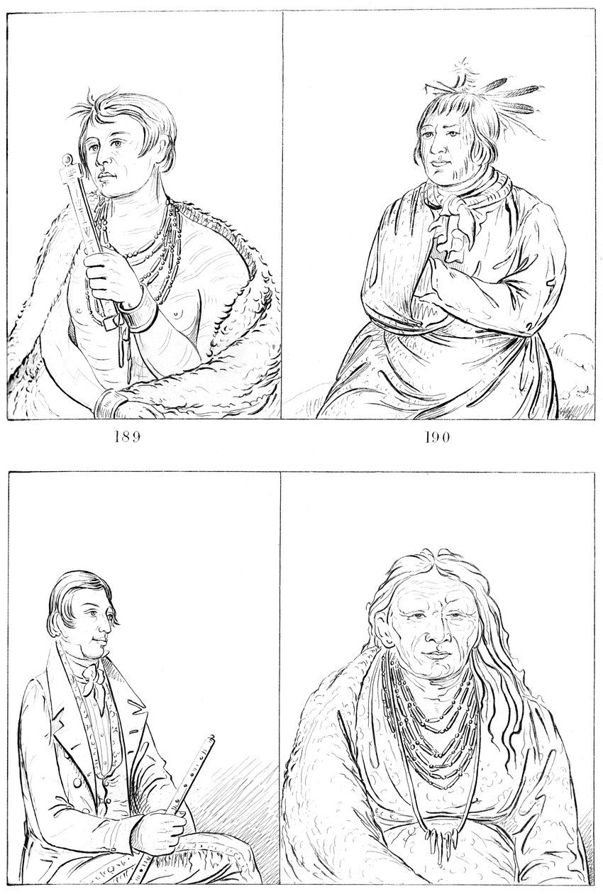 Potowatomies és Kaskasias, 1841. alkotó: Myers and Co