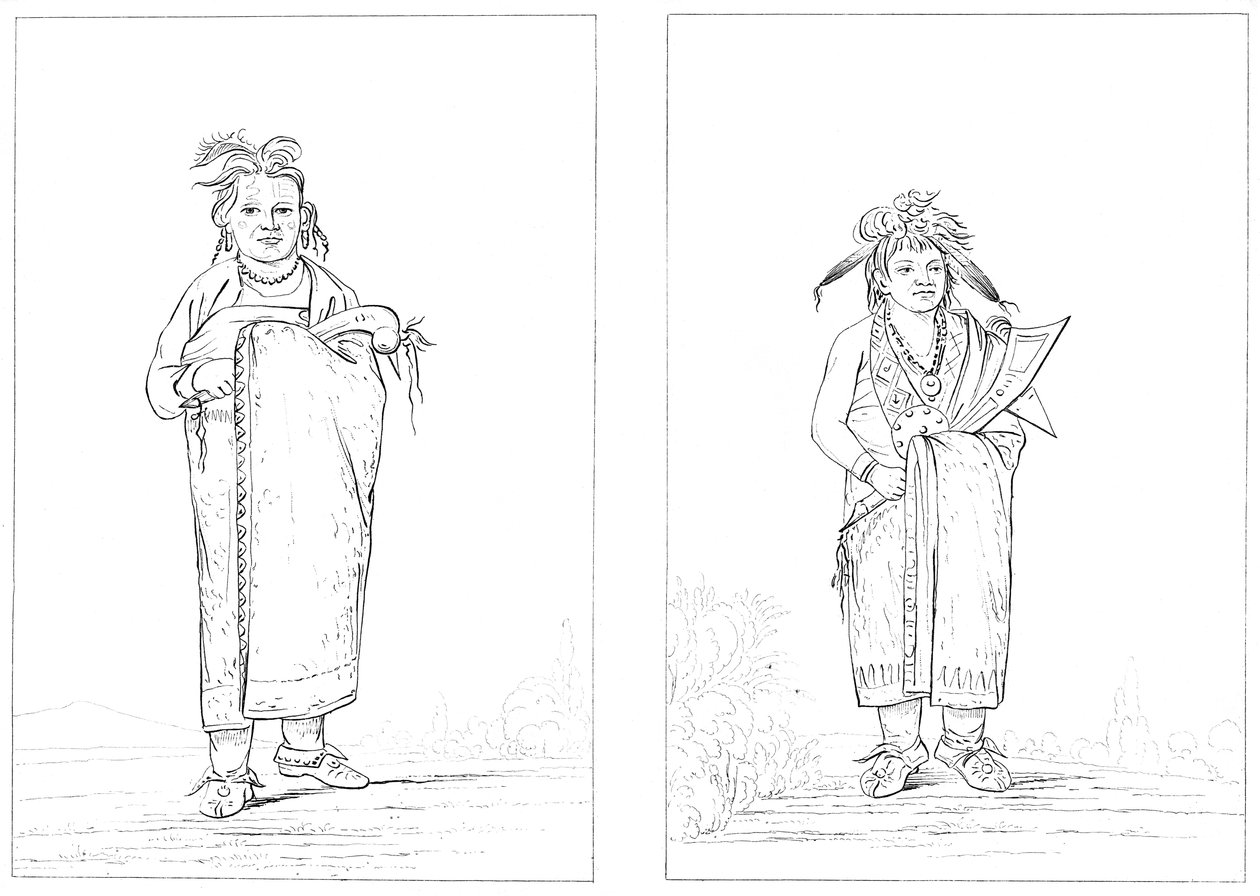 Winnebagoes, 1841. alkotó: Myers and Co