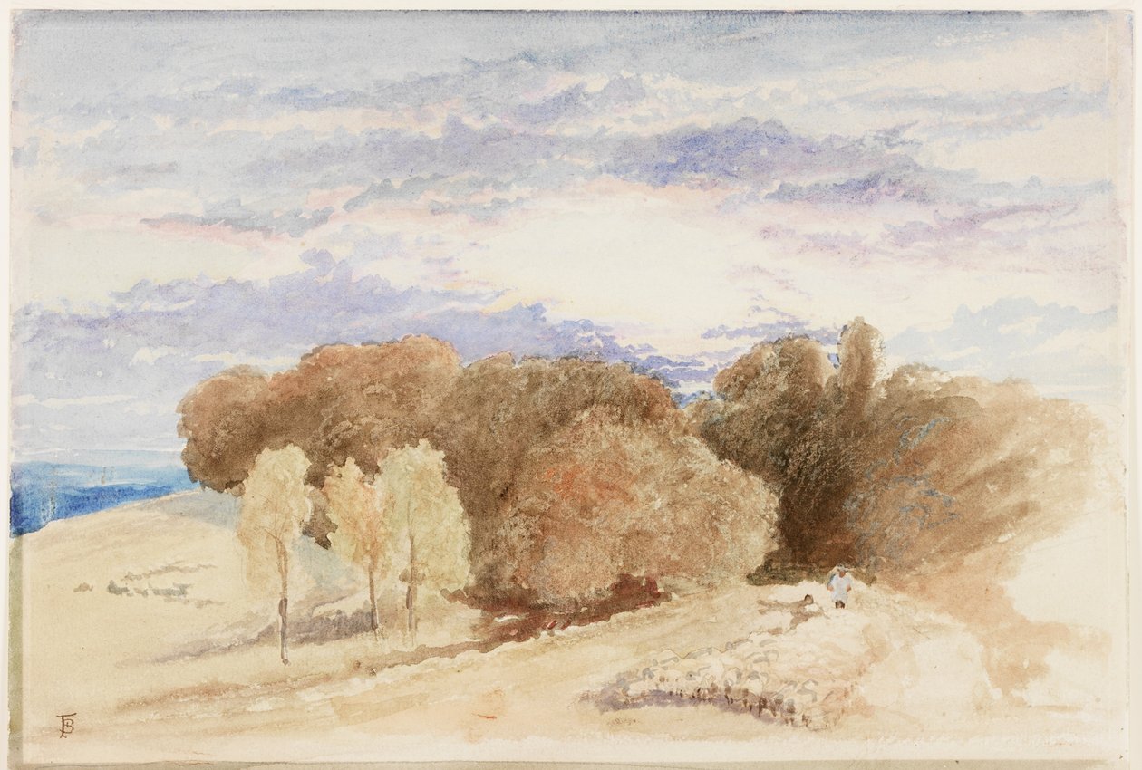 Arundel Park (ceruza és akvarell, papír) alkotó: Myles Birket Foster