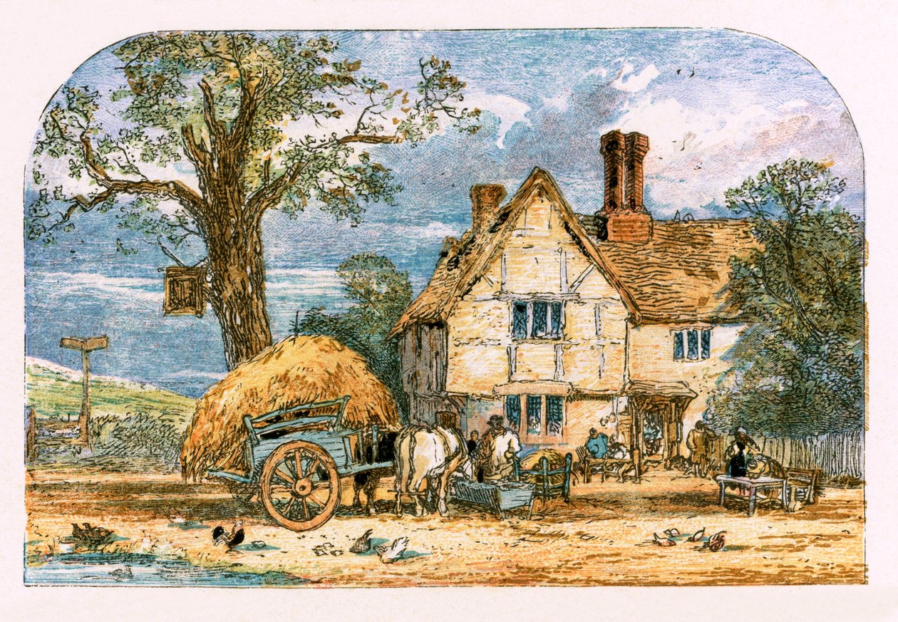 Illusztráció a "The Deserted Village"-hez alkotó: Myles Birket Foster