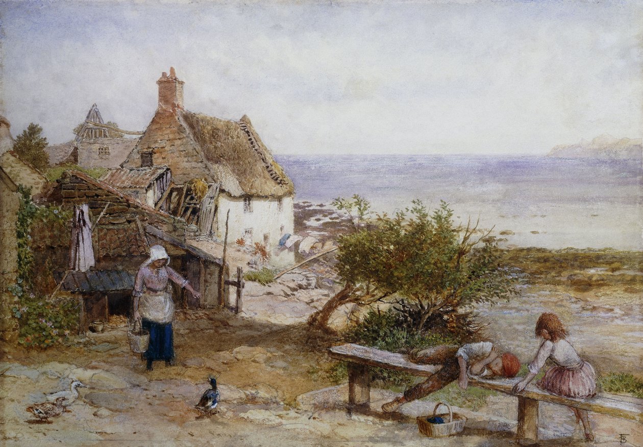 Runswick Bay, Yorkshire, alkotó: Myles Birket Foster