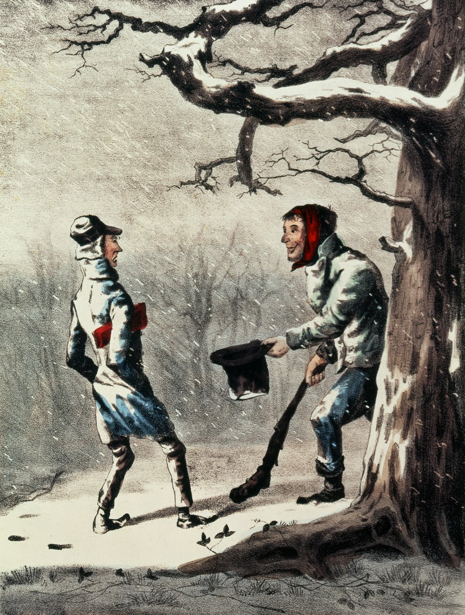 Boldog új évet alkotó: N. and Ives, J.M. Currier