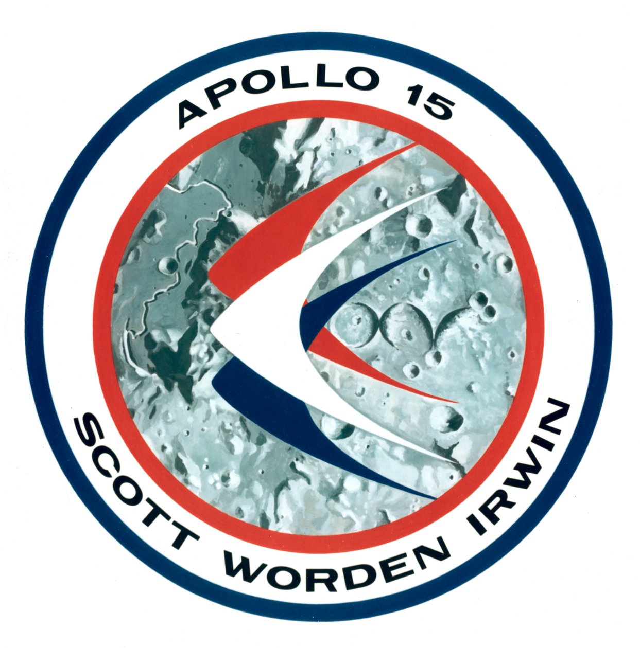 Az Apollo 15 holdküldetés jelvénye, 1971. alkotó: NASA Images