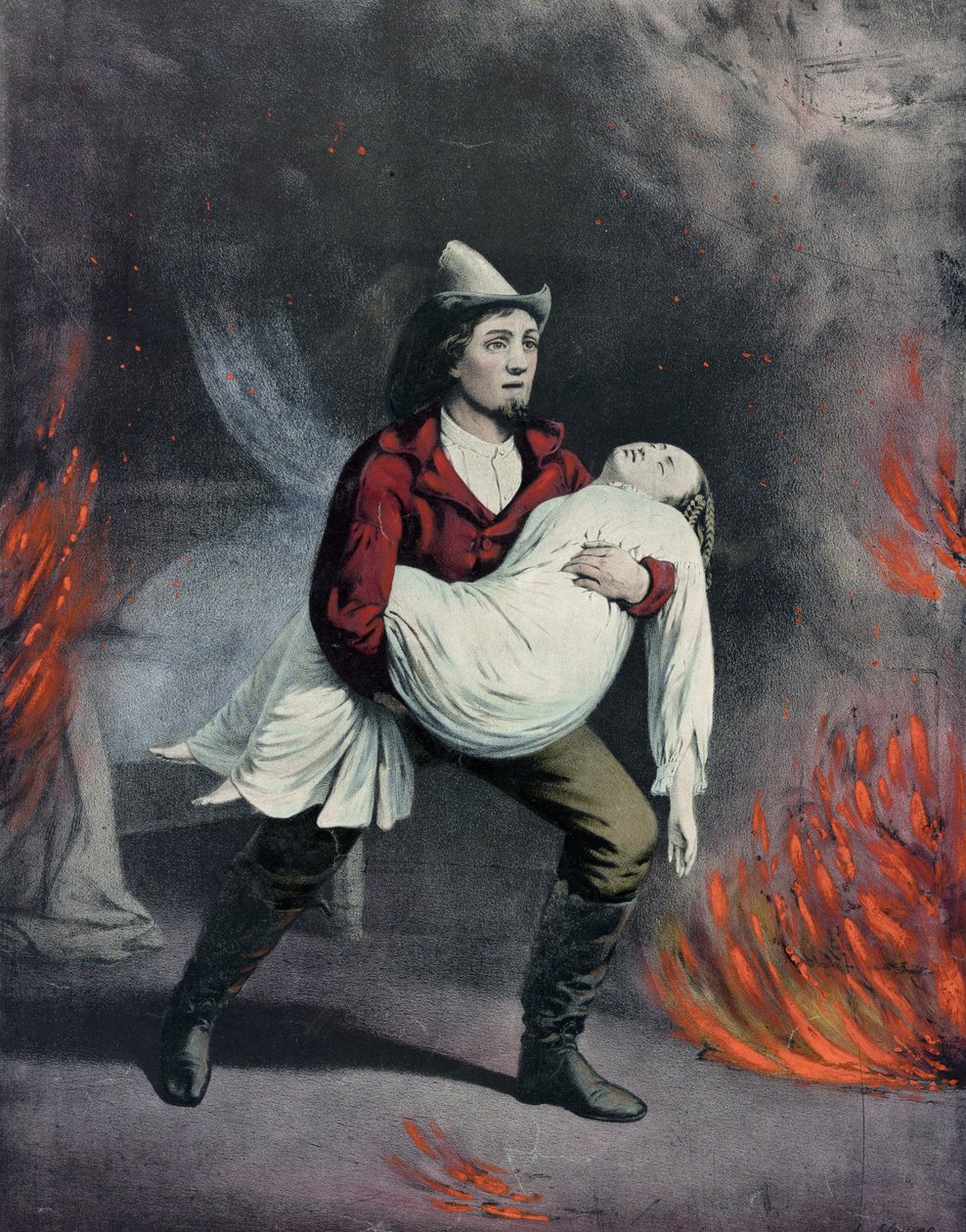 Az amerikai tűzoltó alkotó: N. Currier and Ives J.M.