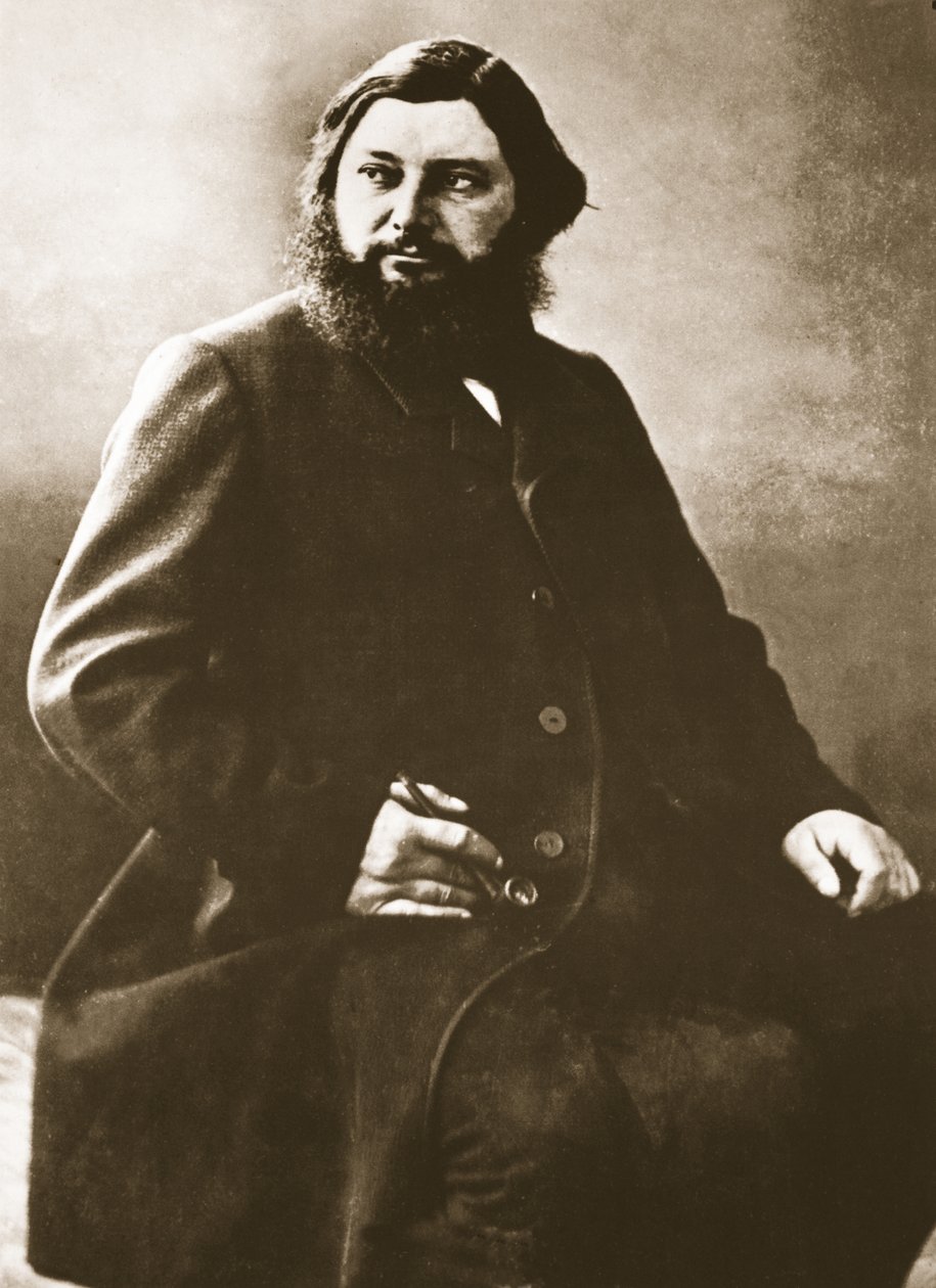 Gustave Courbet, 1861 körül (fotómetszet) alkotó: Nadar