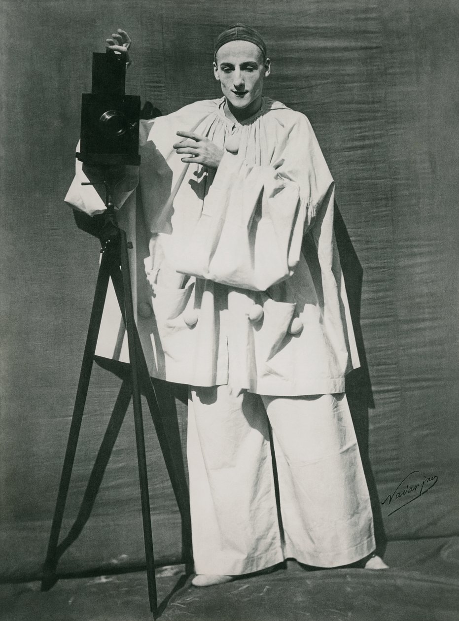 Jean Charles Deburau (1829-73) portréja Pierrot szerepében, 1850-60 körül alkotó: Nadar