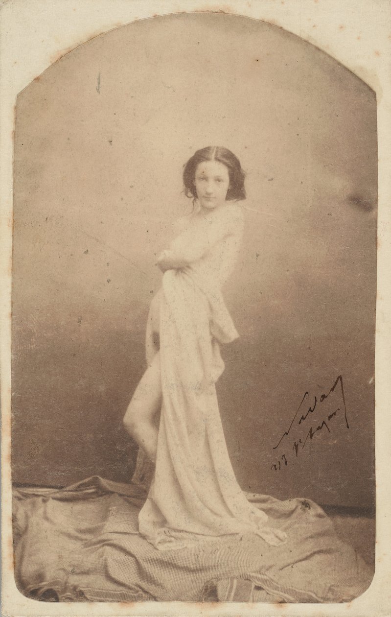 [Draped Standing Nude], 1856-59. alkotó: Nadar
